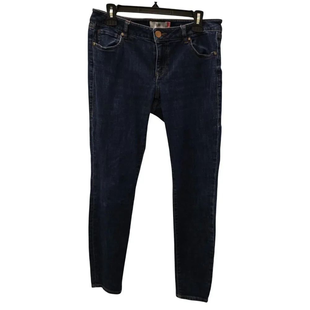 CAbi 5493 Dark Blue Skinny Jeans. Size 8